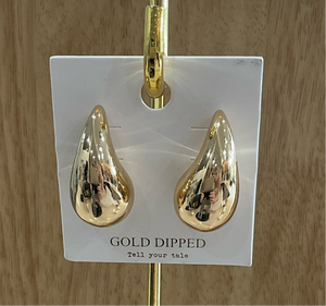 Large Gold droop studs