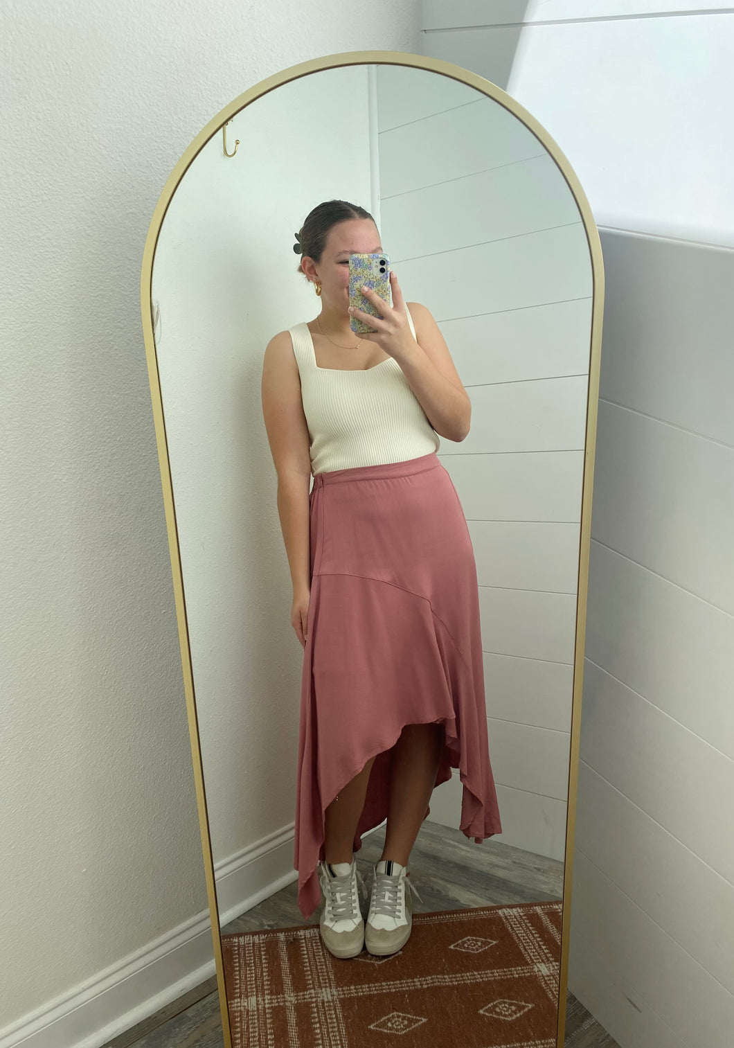 Flowy Dusty Rose Skirt