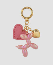 Balloon Dog Heart Bag Charm