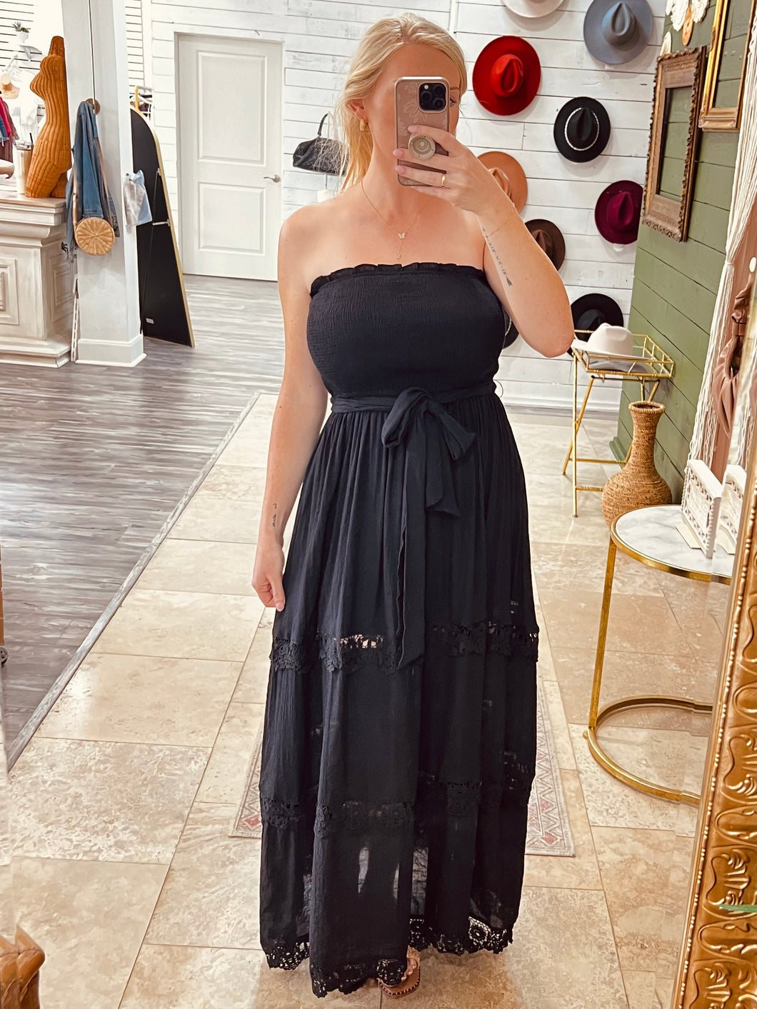 Black Strapless Dress