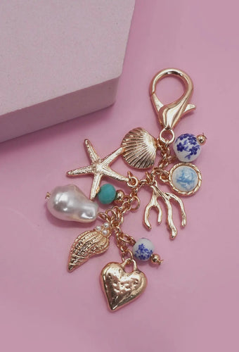 Sea Life Pearl Bag Charm