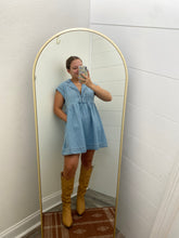 Lapel Neck Babydoll Dress