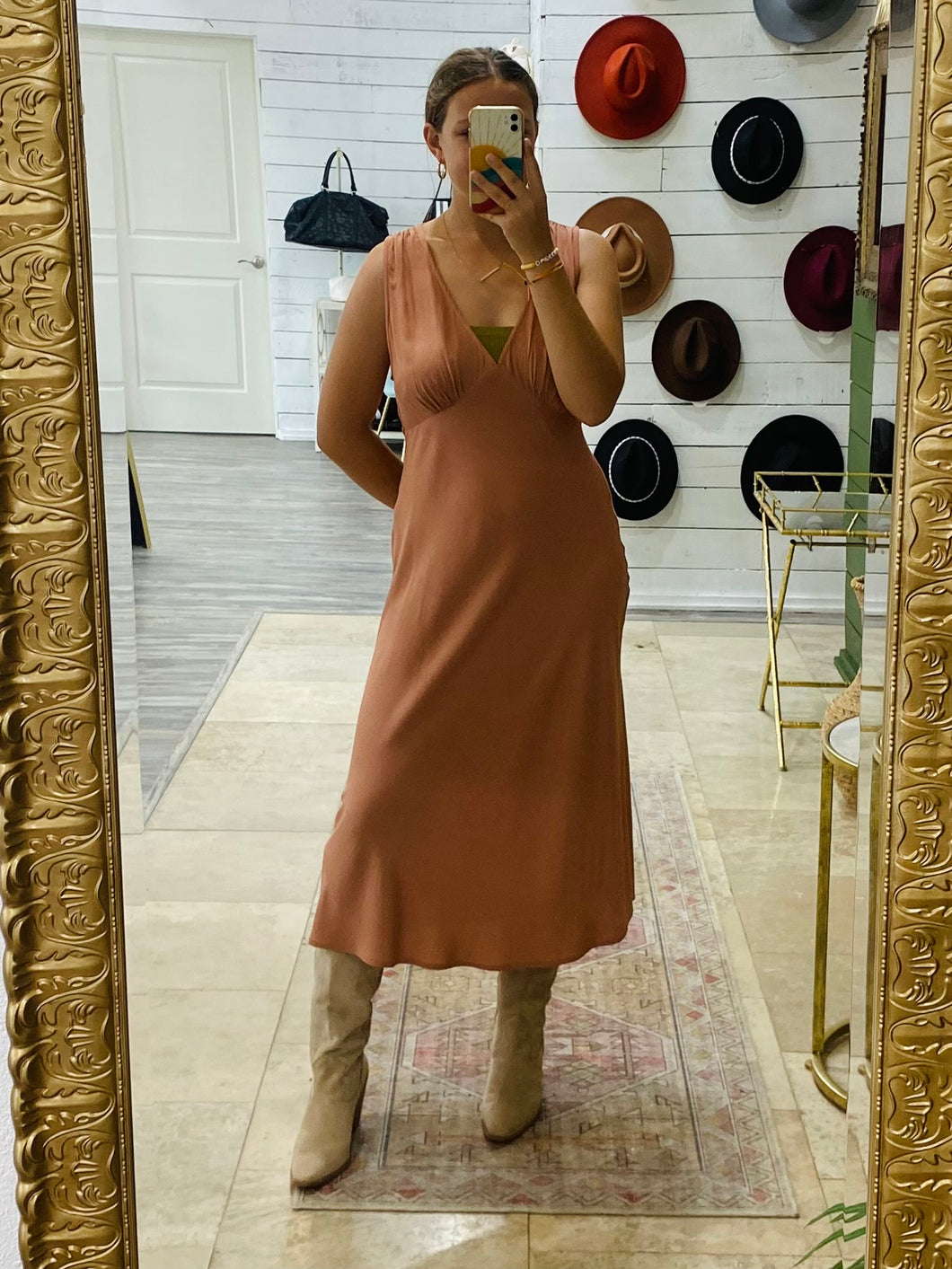 Vintage Terracotta Dress