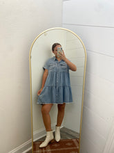 Pearl Snap Denim Dress