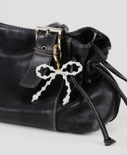 Small Pearl Bead Bow Bag Charm