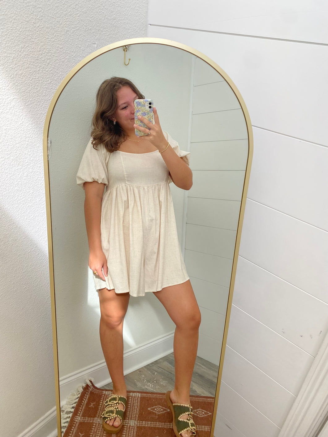 Sand Linen Romper