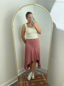 Flowy Dusty Rose Skirt