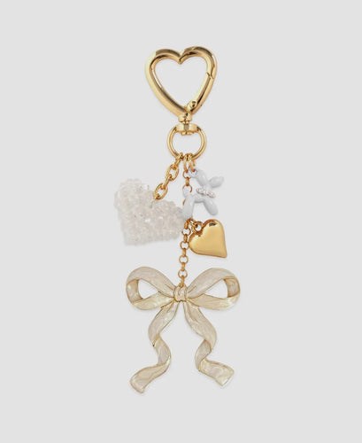 Sweet Bow Heart Bag Charm