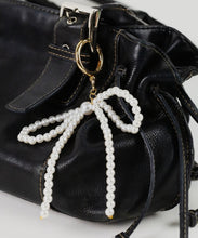 Large Pearl Bead Bow Bag Charm