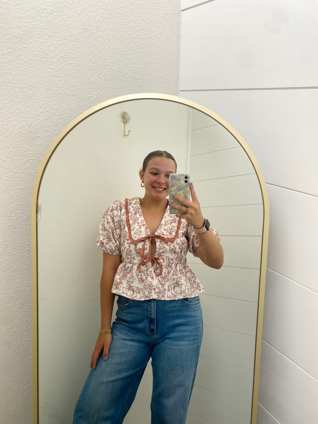Terracotta Toile Blouse