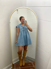 Lapel Neck Babydoll Dress