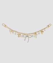 Bow Pearl and Crystal Charm Bag Chain