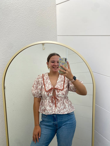 Terracotta Toile Blouse
