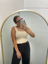 Knit cream tank