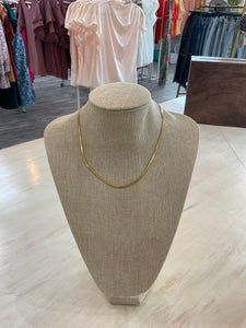 Herringbone 3mm Gold Necklace