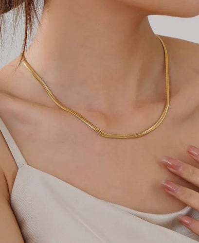 Herringbone Chain 18k Gold Dipped