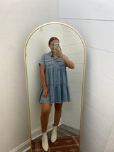 Pearl Snap Denim Dress