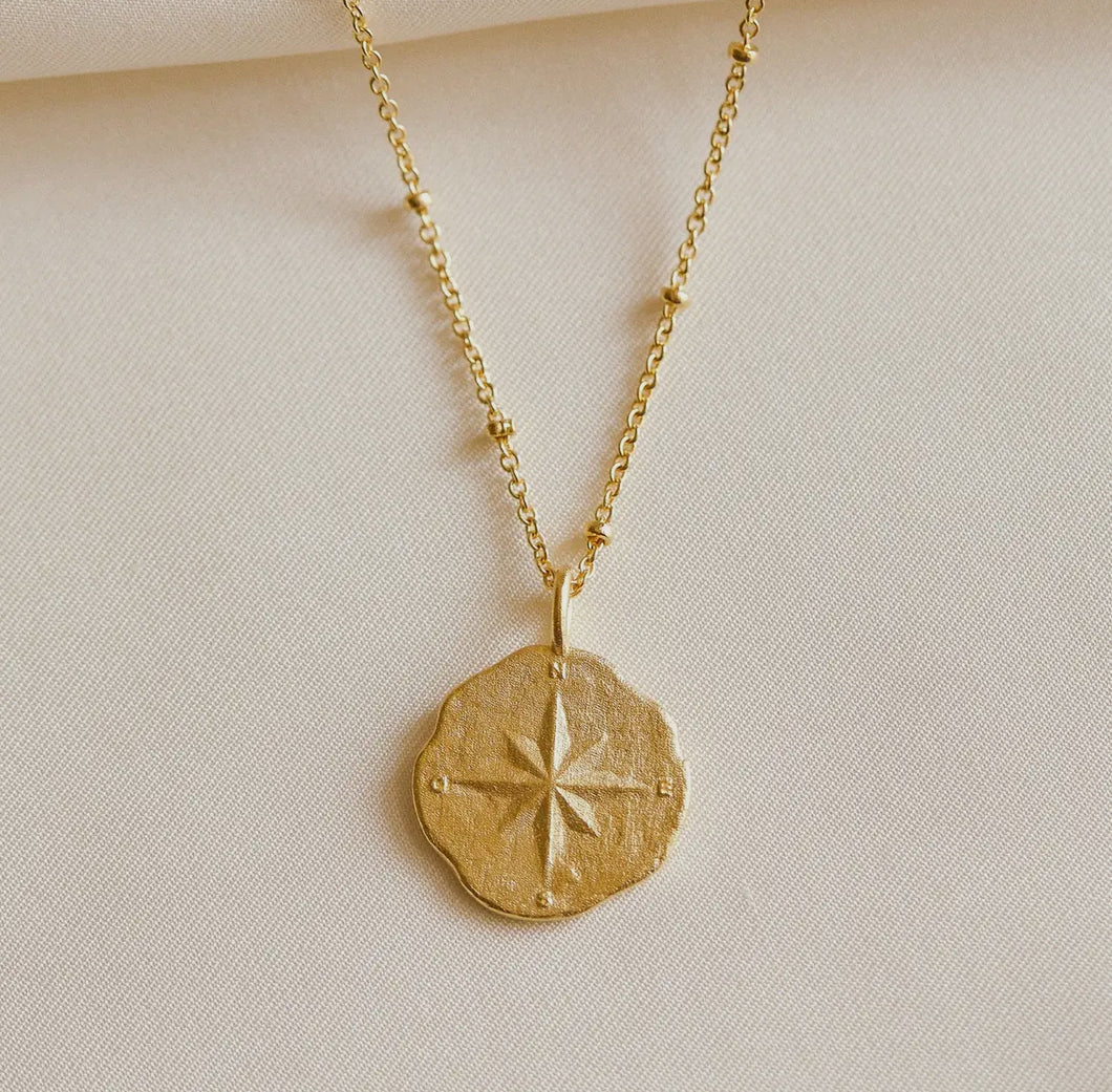 Ezra compass necklace