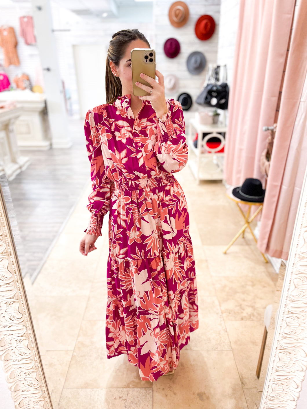 Spring Petal Maxi Dress